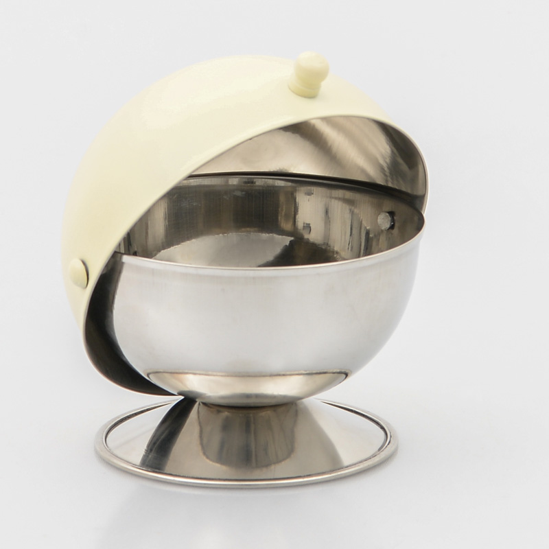 Sucrier Boule Bistrot Vintage - Argenté - Hauteur 14 Cm - Parfait état